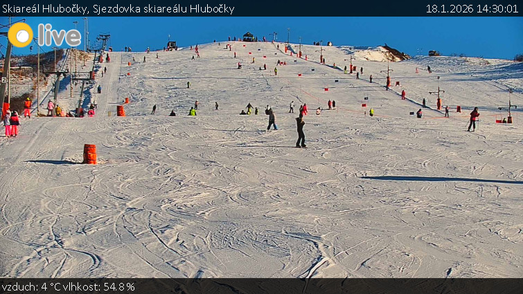 Skiareál Hlubočky - Sjezdovka skiareálu Hlubočky - 18.1.2026 v 14:30