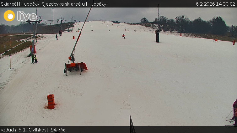 Skiareál Hlubočky - Sjezdovka skiareálu Hlubočky - 6.2.2026 v 14:30