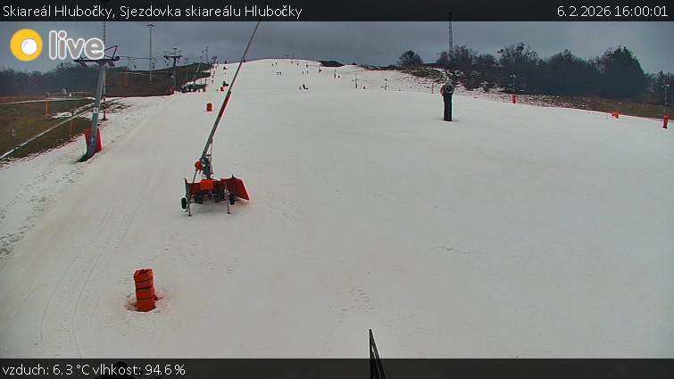 Skiareál Hlubočky - Sjezdovka skiareálu Hlubočky - 6.2.2026 v 16:00