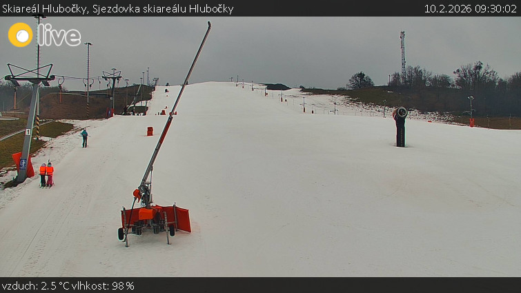 Skiareál Hlubočky - Sjezdovka skiareálu Hlubočky - 10.2.2026 v 09:30