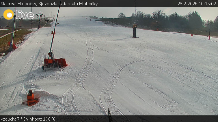 Skiareál Hlubočky - Sjezdovka skiareálu Hlubočky - 23.2.2026 v 10:15