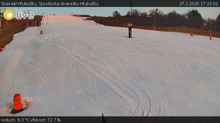 Skiareál Hlubočky - Sjezdovka skiareálu Hlubočky - 27.2.2026 v 17:15