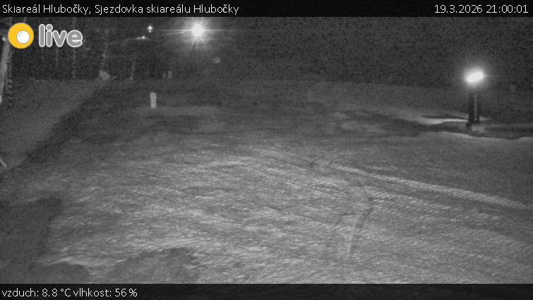 Skiareál Hlubočky - Sjezdovka skiareálu Hlubočky - 19.3.2026 v 21:00