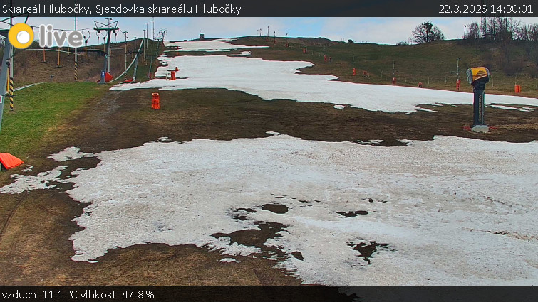 Skiareál Hlubočky - Sjezdovka skiareálu Hlubočky - 22.3.2026 v 14:30
