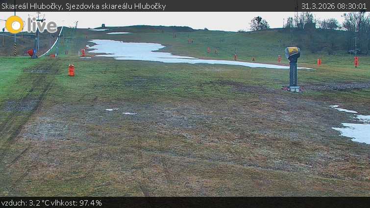 Skiareál Hlubočky - Sjezdovka skiareálu Hlubočky - 31.3.2026 v 08:30