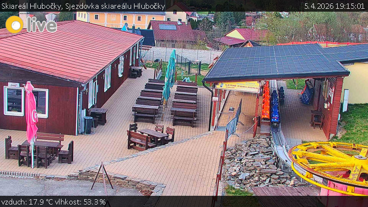 Skiareál Hlubočky - Sjezdovka skiareálu Hlubočky - 5.4.2026 v 19:15