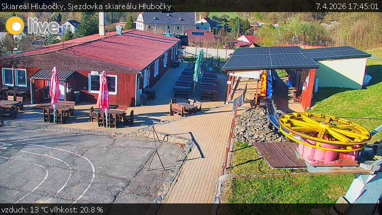Skiareál Hlubočky - Sjezdovka skiareálu Hlubočky - 7.4.2026 v 17:45