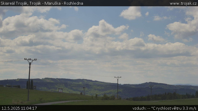 Skiareál Troják - Troják - Maruška - Rozhledna - 12.5.2025 v 11:04 Skiareál Troják - Troják - Maruška - Rozhledna - 12.5.2025 v 11:04