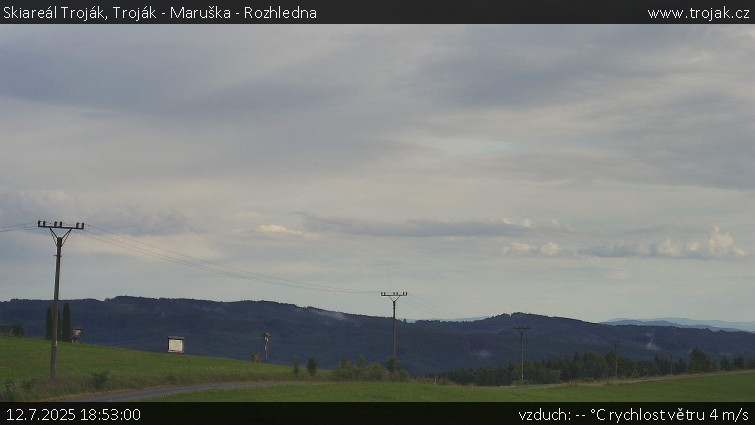 Skiareál Troják - Troják - Maruška - Rozhledna - 12.7.2025 v 18:53 Skiareál Troják - Troják - Maruška - Rozhledna - 12.7.2025 v 18:53