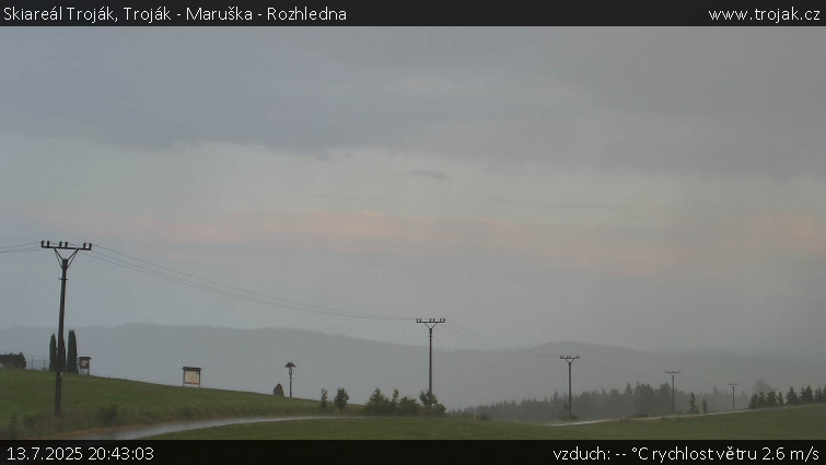 Skiareál Troják - Troják - Maruška - Rozhledna - 13.7.2025 v 20:43 Skiareál Troják - Troják - Maruška - Rozhledna - 13.7.2025 v 20:43