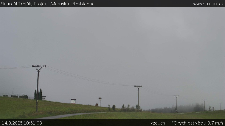 Skiareál Troják - Troják - Maruška - Rozhledna - 14.9.2025 v 10:51 Skiareál Troják - Troják - Maruška - Rozhledna - 14.9.2025 v 10:51
