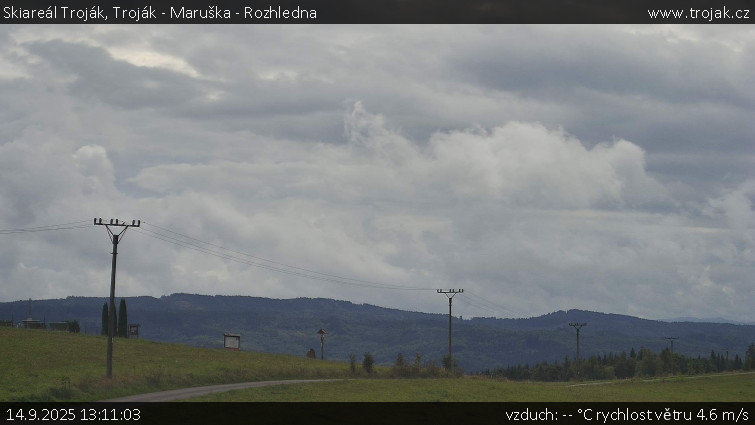 Skiareál Troják - Troják - Maruška - Rozhledna - 14.9.2025 v 13:11 Skiareál Troják - Troják - Maruška - Rozhledna - 14.9.2025 v 13:11