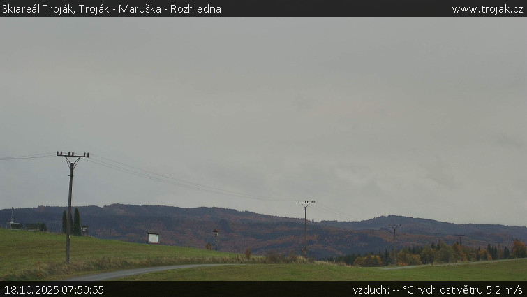 Skiareál Troják - Troják - Maruška - Rozhledna - 18.10.2025 v 07:50 Skiareál Troják - Troják - Maruška - Rozhledna - 18.10.2025 v 07:50