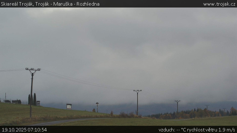 Skiareál Troják - Troják - Maruška - Rozhledna - 19.10.2025 v 07:10 Skiareál Troják - Troják - Maruška - Rozhledna - 19.10.2025 v 07:10
