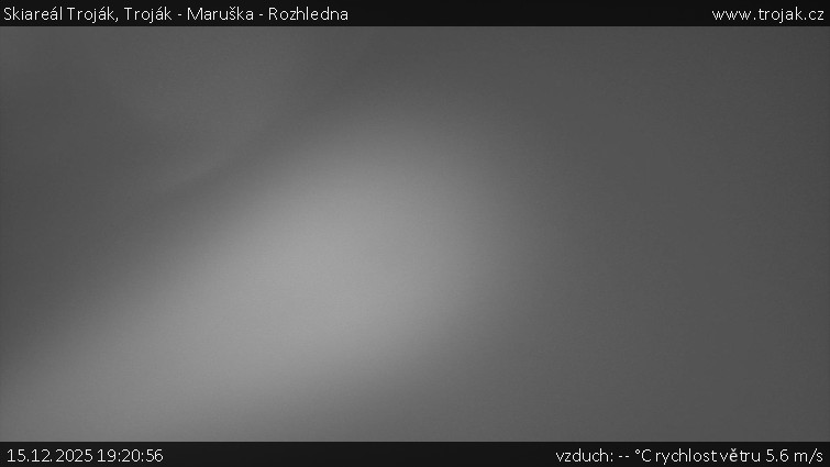 Skiareál Troják - Troják - Maruška - Rozhledna - 15.12.2025 v 19:20