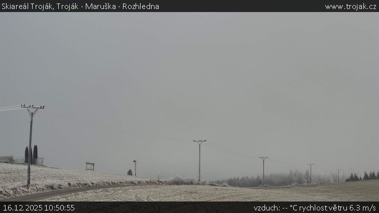 Skiareál Troják - Troják - Maruška - Rozhledna - 16.12.2025 v 10:50