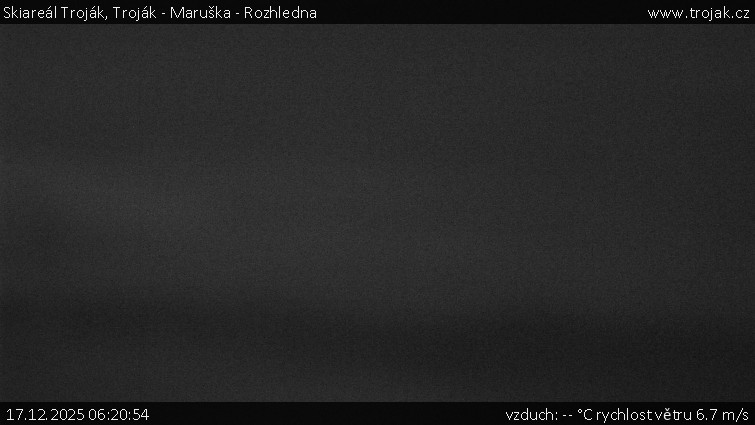 Skiareál Troják - Troják - Maruška - Rozhledna - 17.12.2025 v 06:20