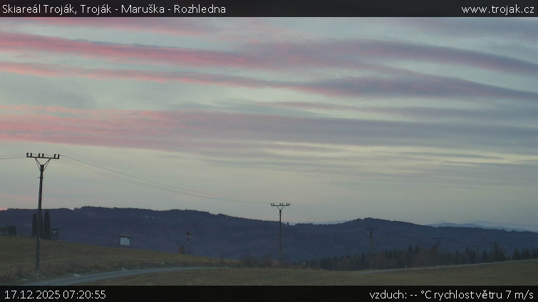 Skiareál Troják - Troják - Maruška - Rozhledna - 17.12.2025 v 07:20