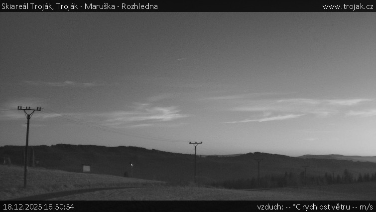 Skiareál Troják - Troják - Maruška - Rozhledna - 18.12.2025 v 16:50