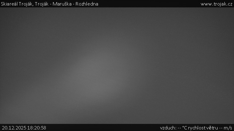 Skiareál Troják - Troják - Maruška - Rozhledna - 20.12.2025 v 18:20