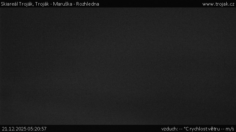 Skiareál Troják - Troják - Maruška - Rozhledna - 21.12.2025 v 05:20