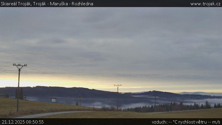 Skiareál Troják - Troják - Maruška - Rozhledna - 21.12.2025 v 08:50