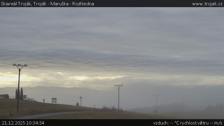 Skiareál Troják - Troják - Maruška - Rozhledna - 21.12.2025 v 10:34
