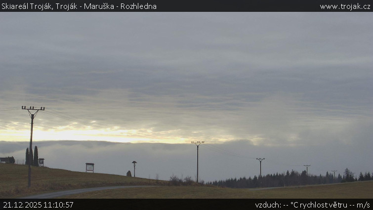 Skiareál Troják - Troják - Maruška - Rozhledna - 21.12.2025 v 11:10