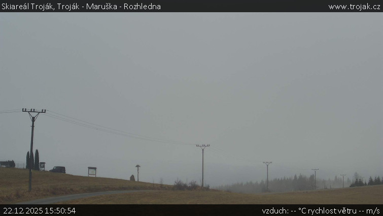 Skiareál Troják - Troják - Maruška - Rozhledna - 22.12.2025 v 15:50