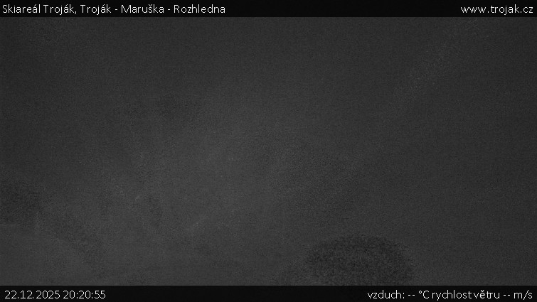 Skiareál Troják - Troják - Maruška - Rozhledna - 22.12.2025 v 20:20