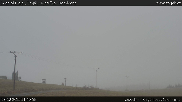 Skiareál Troják - Troják - Maruška - Rozhledna - 23.12.2025 v 11:40