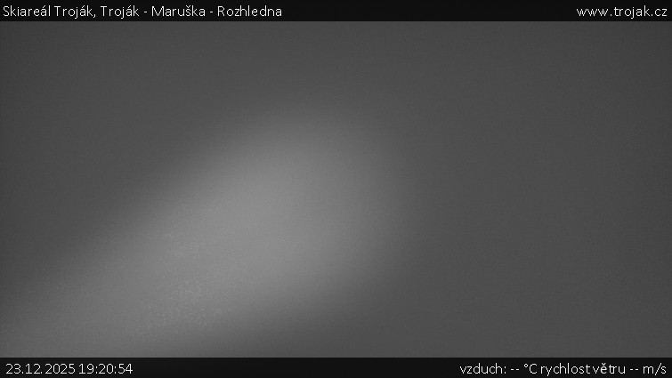 Skiareál Troják - Troják - Maruška - Rozhledna - 23.12.2025 v 19:20