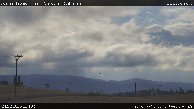 Skiareál Troják - Troják - Maruška - Rozhledna - 24.12.2025 v 11:10
