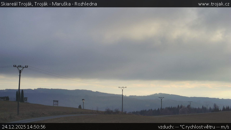 Skiareál Troják - Troják - Maruška - Rozhledna - 24.12.2025 v 14:50