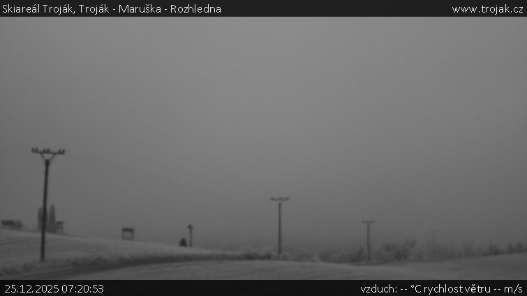 Skiareál Troják - Troják - Maruška - Rozhledna - 25.12.2025 v 07:20