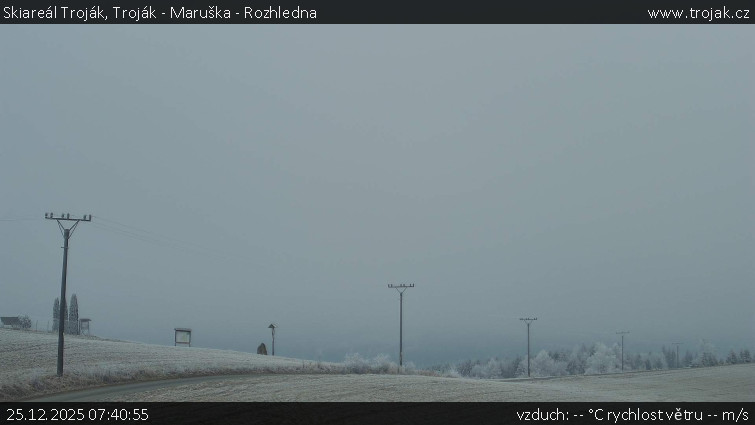 Skiareál Troják - Troják - Maruška - Rozhledna - 25.12.2025 v 07:40