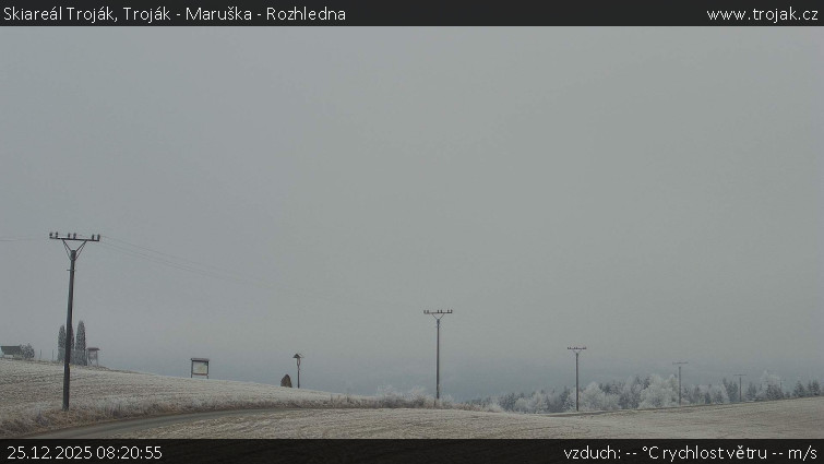 Skiareál Troják - Troják - Maruška - Rozhledna - 25.12.2025 v 08:20