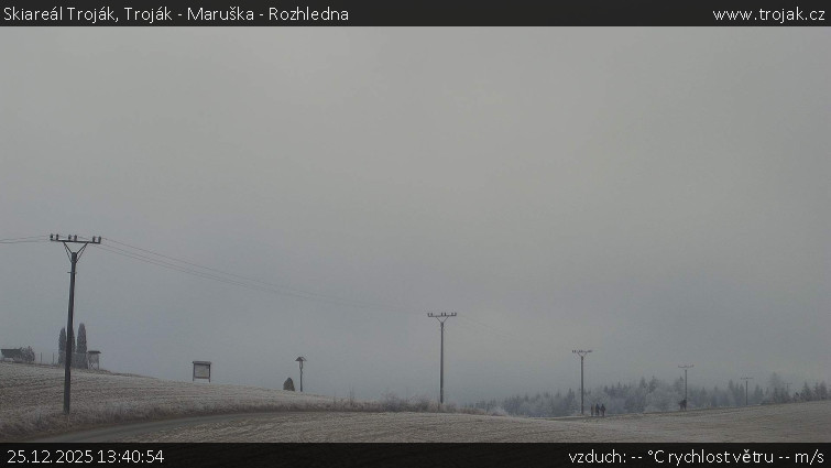 Skiareál Troják - Troják - Maruška - Rozhledna - 25.12.2025 v 13:40