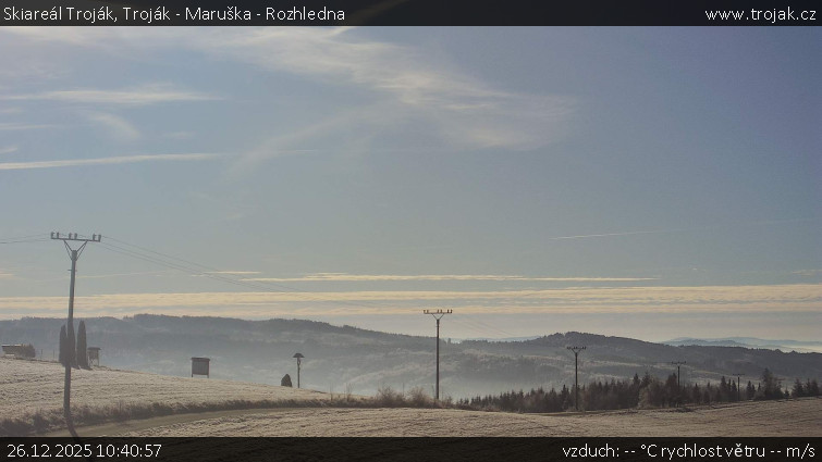 Skiareál Troják - Troják - Maruška - Rozhledna - 26.12.2025 v 10:40