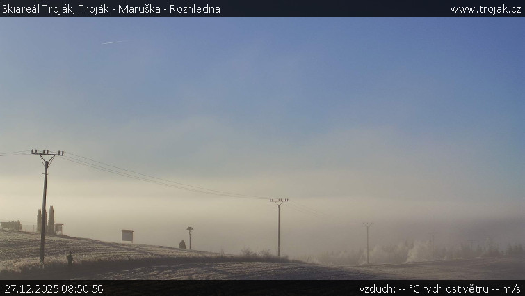 Skiareál Troják - Troják - Maruška - Rozhledna - 27.12.2025 v 08:50