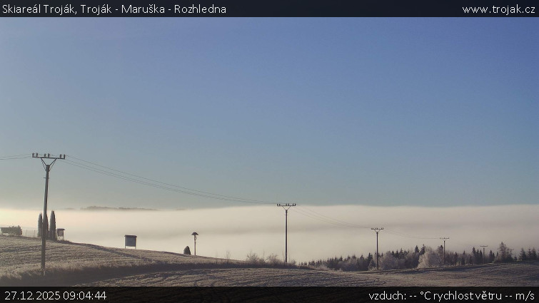 Skiareál Troják - Troják - Maruška - Rozhledna - 27.12.2025 v 09:04
