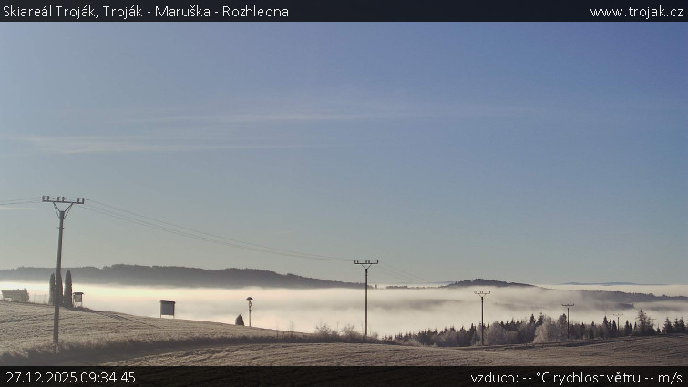 Skiareál Troják - Troják - Maruška - Rozhledna - 27.12.2025 v 09:34