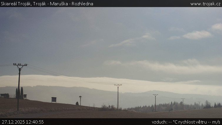 Skiareál Troják - Troják - Maruška - Rozhledna - 27.12.2025 v 12:40