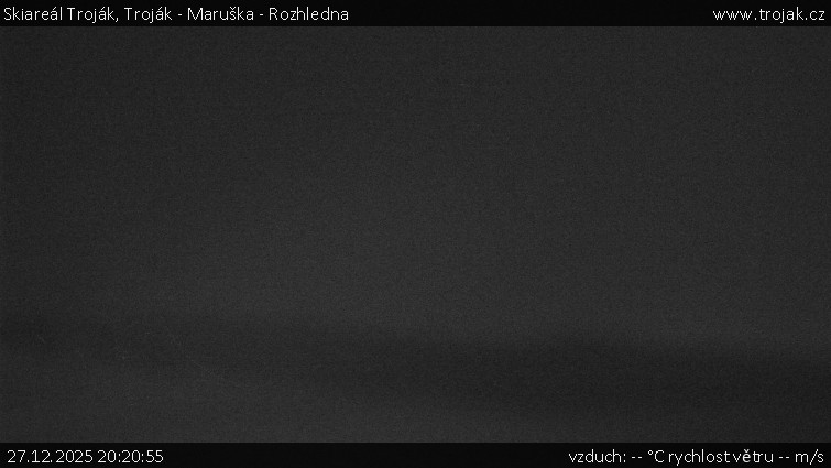 Skiareál Troják - Troják - Maruška - Rozhledna - 27.12.2025 v 20:20