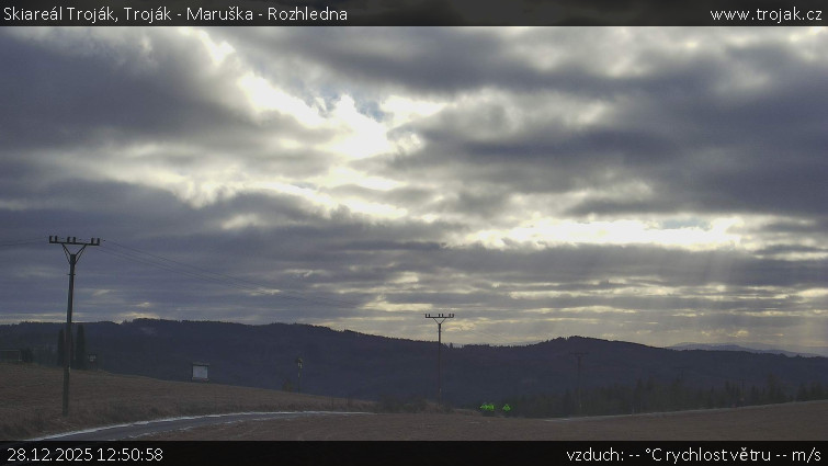 Skiareál Troják - Troják - Maruška - Rozhledna - 28.12.2025 v 12:50