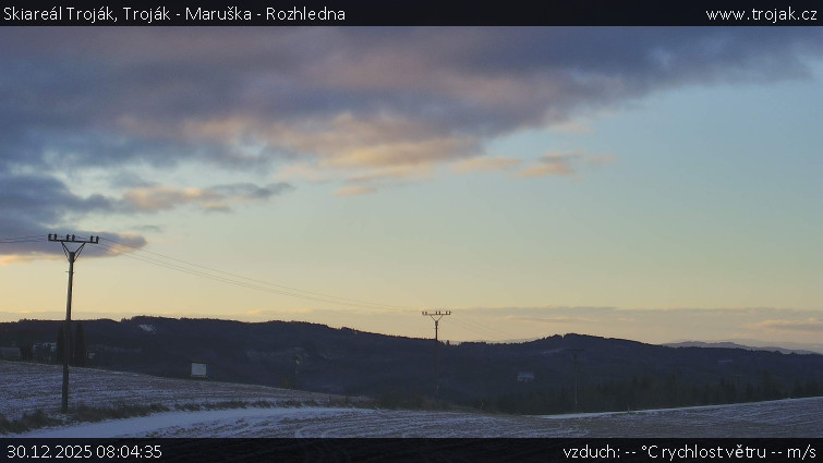 Skiareál Troják - Troják - Maruška - Rozhledna - 30.12.2025 v 08:04