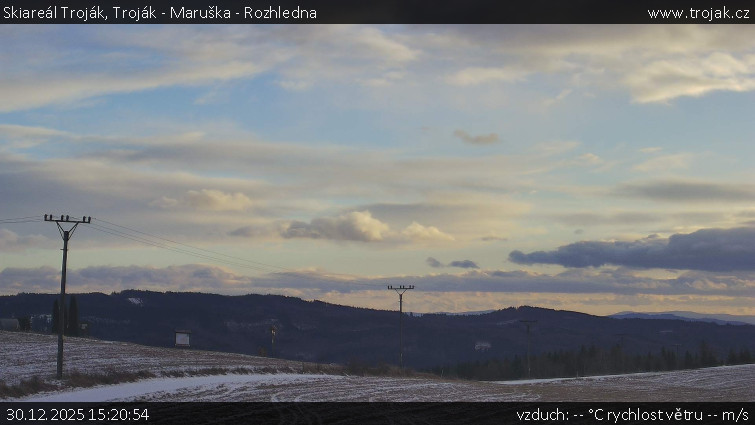 Skiareál Troják - Troják - Maruška - Rozhledna - 30.12.2025 v 15:20
