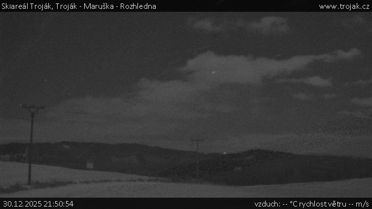 Skiareál Troják - Troják - Maruška - Rozhledna - 30.12.2025 v 21:50