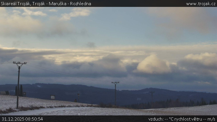 Skiareál Troják - Troják - Maruška - Rozhledna - 31.12.2025 v 08:50
