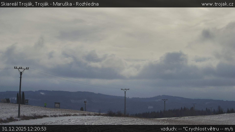 Skiareál Troják - Troják - Maruška - Rozhledna - 31.12.2025 v 12:20